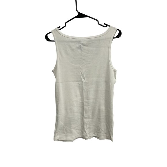Faded Glory Ribbed Scoop Neck Sleeveless Tank Top White Sz XL Everyday Wear NWT - Picture 2 of 9
